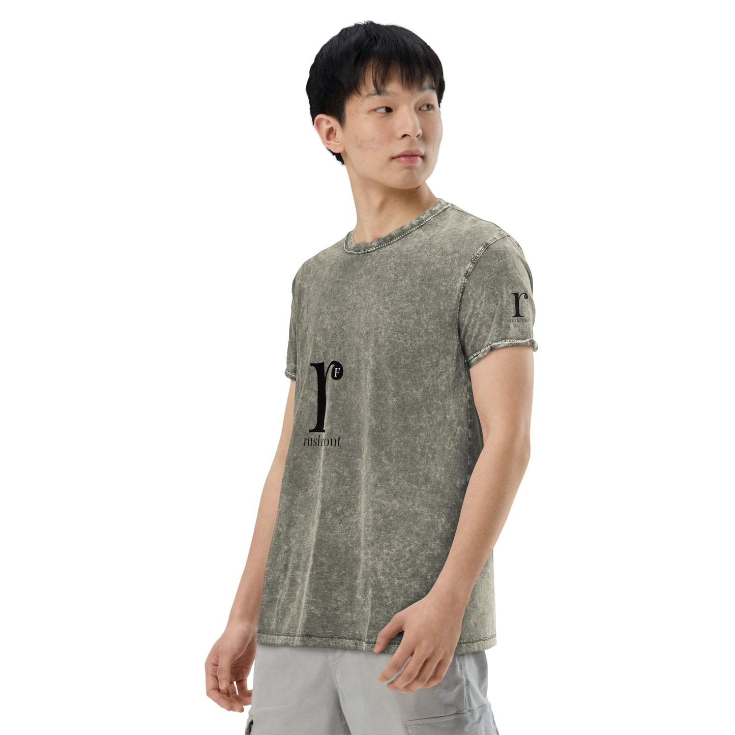 rushFront designer denim t-shirt unisex mens womens red blue black green