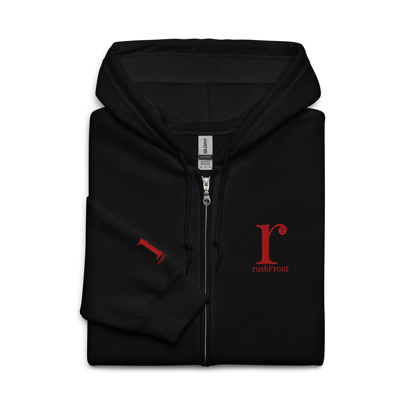 rushFront hoodie limited heavyweight redblack premium