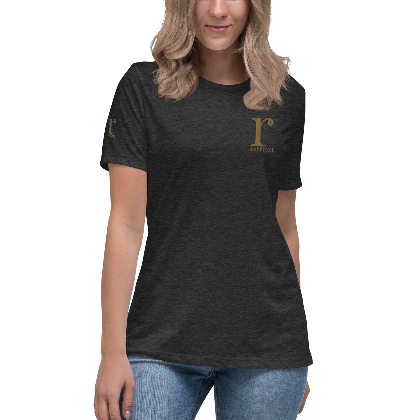 rushFront staple unisex t-shirt in pink with premium cotton fabric