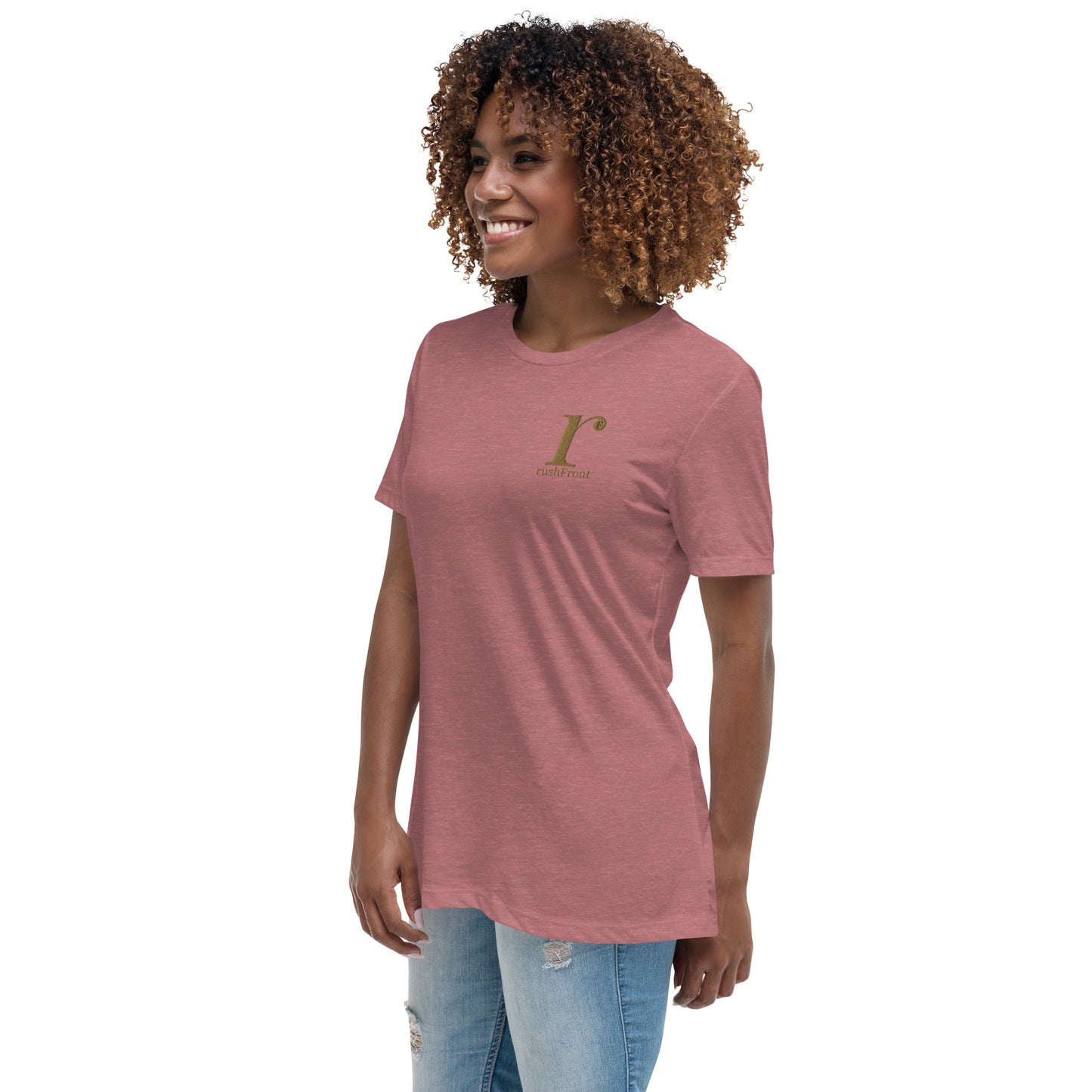 rushFront staple unisex t-shirt in pink with premium cotton fabric