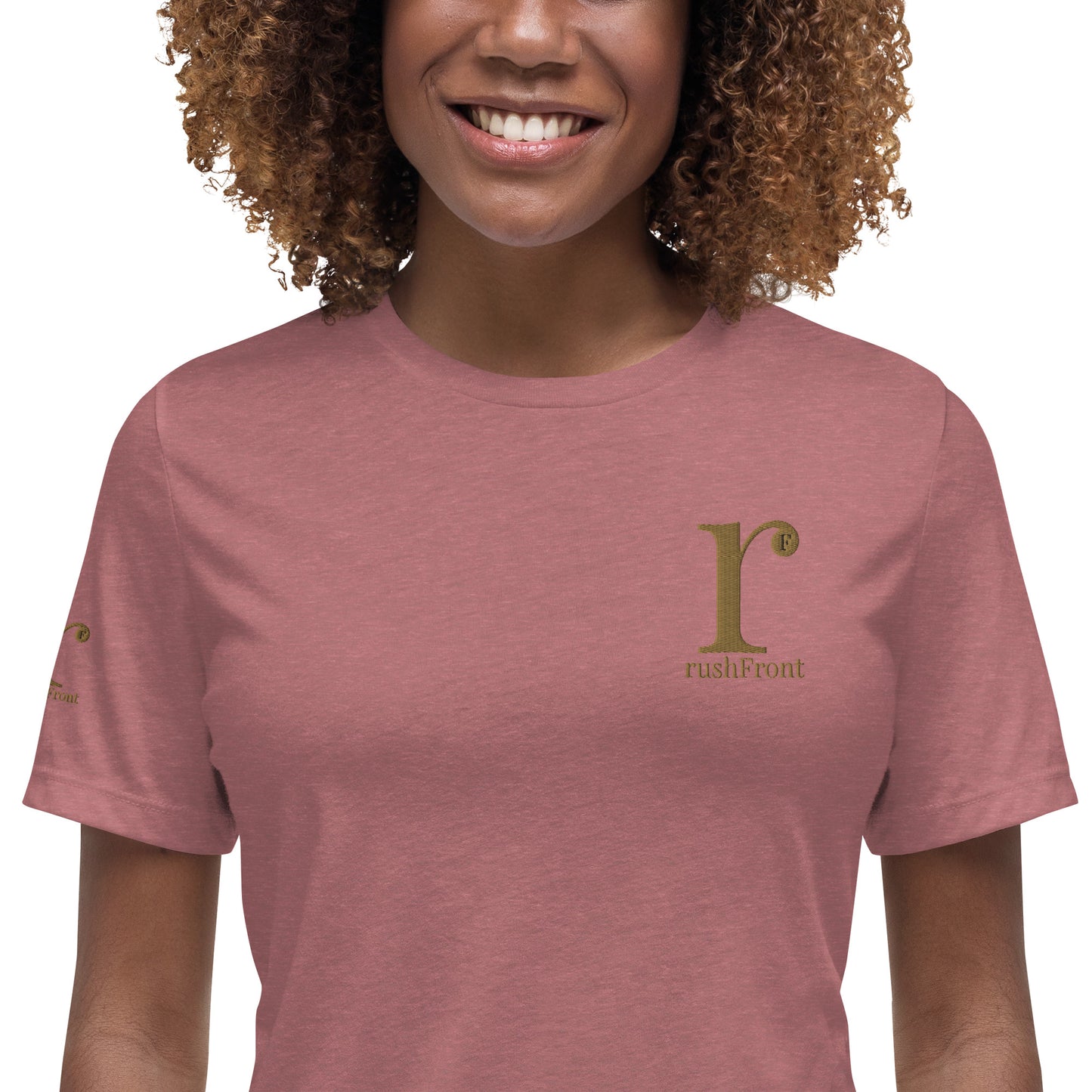 rushFront staple unisex t-shirt in pink with premium cotton fabric
