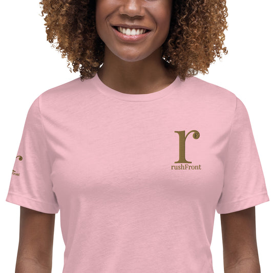 rushFront staple unisex t-shirt in pink with premium cotton fabric