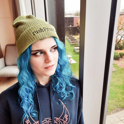 Organic Ribbed Beanie *Embroidered