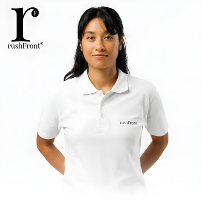 Premium Pique polo shirt - Sand/White