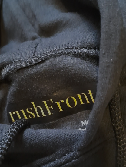 rushFront blackonblack hoodie style understated classichoodie