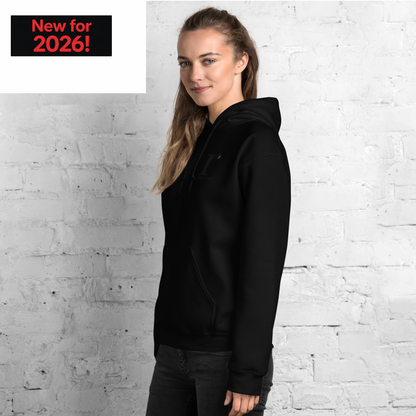 rushFront Black on Black Hoodie