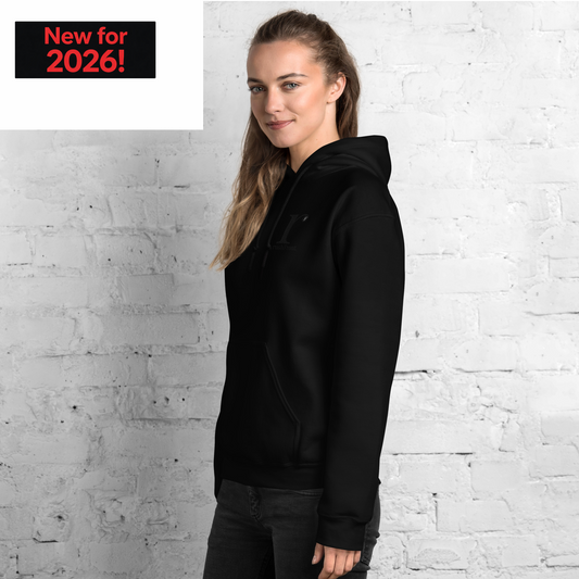 rushFront Black on Black Hoodie