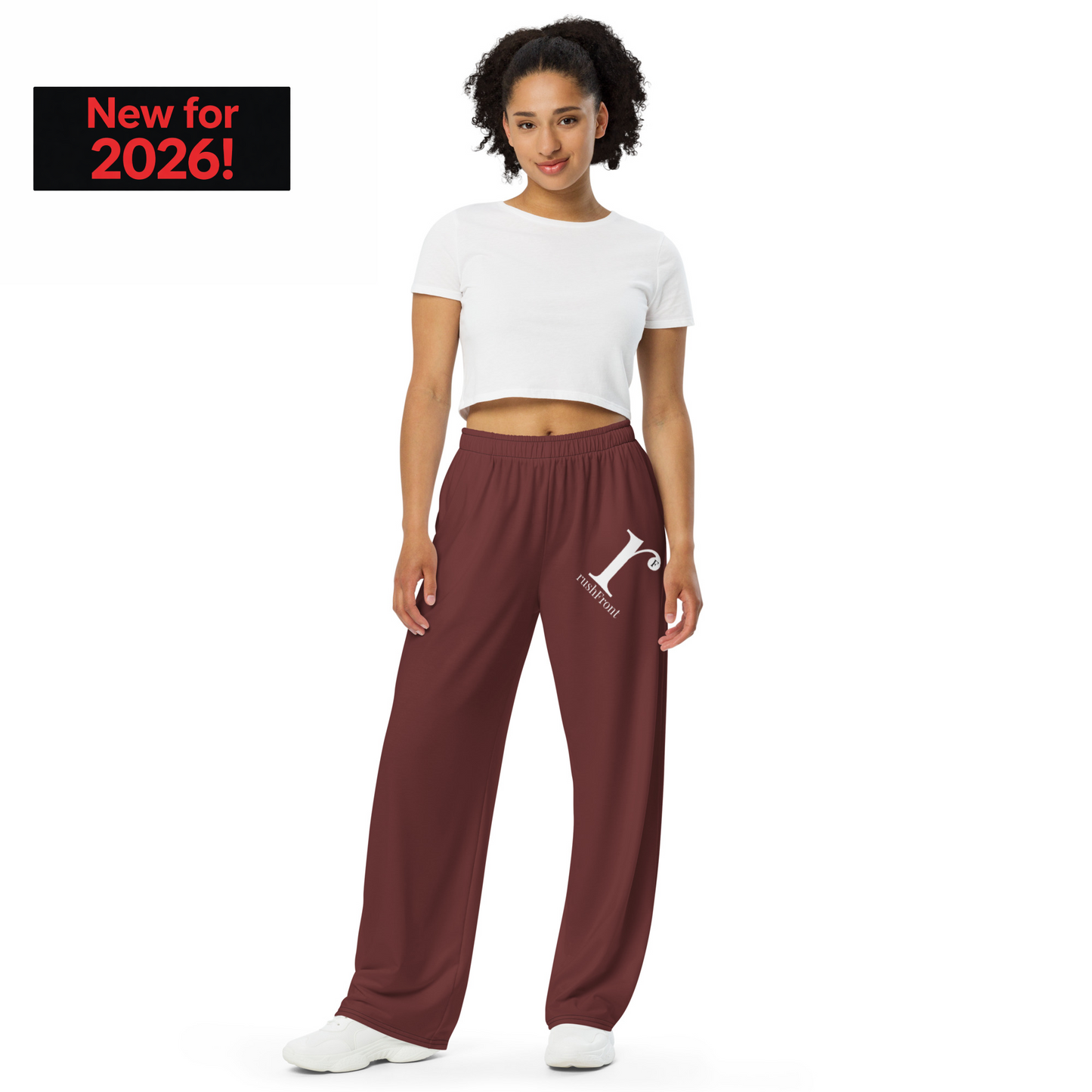 rushFront Wide Leg 'Trackies'  - Auburn