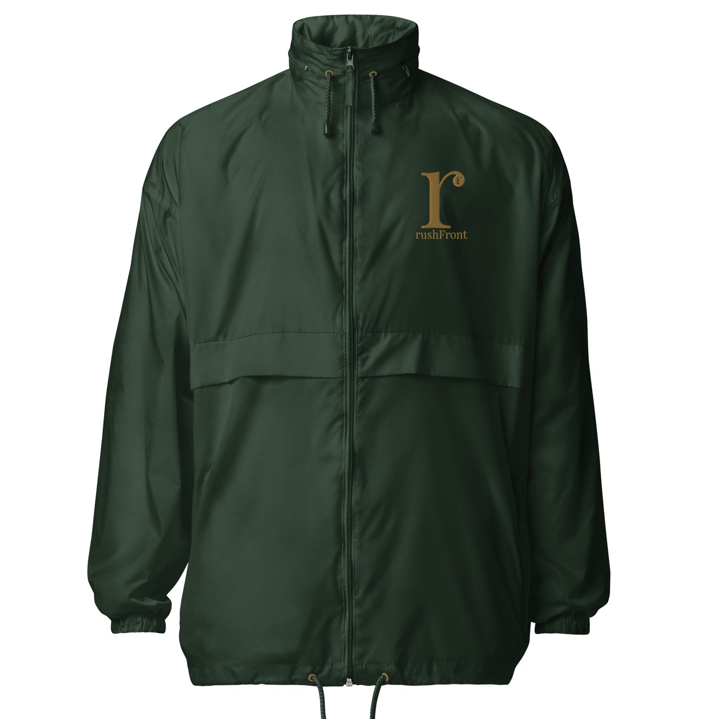 rushFront raglan windbreaker in green, black, navy. Waterproof