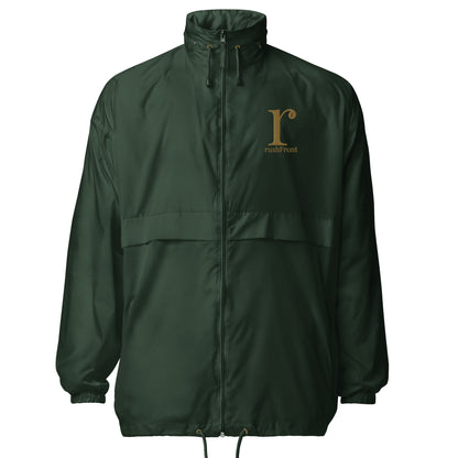 rushFront raglan windbreaker in green, black, navy. Waterproof