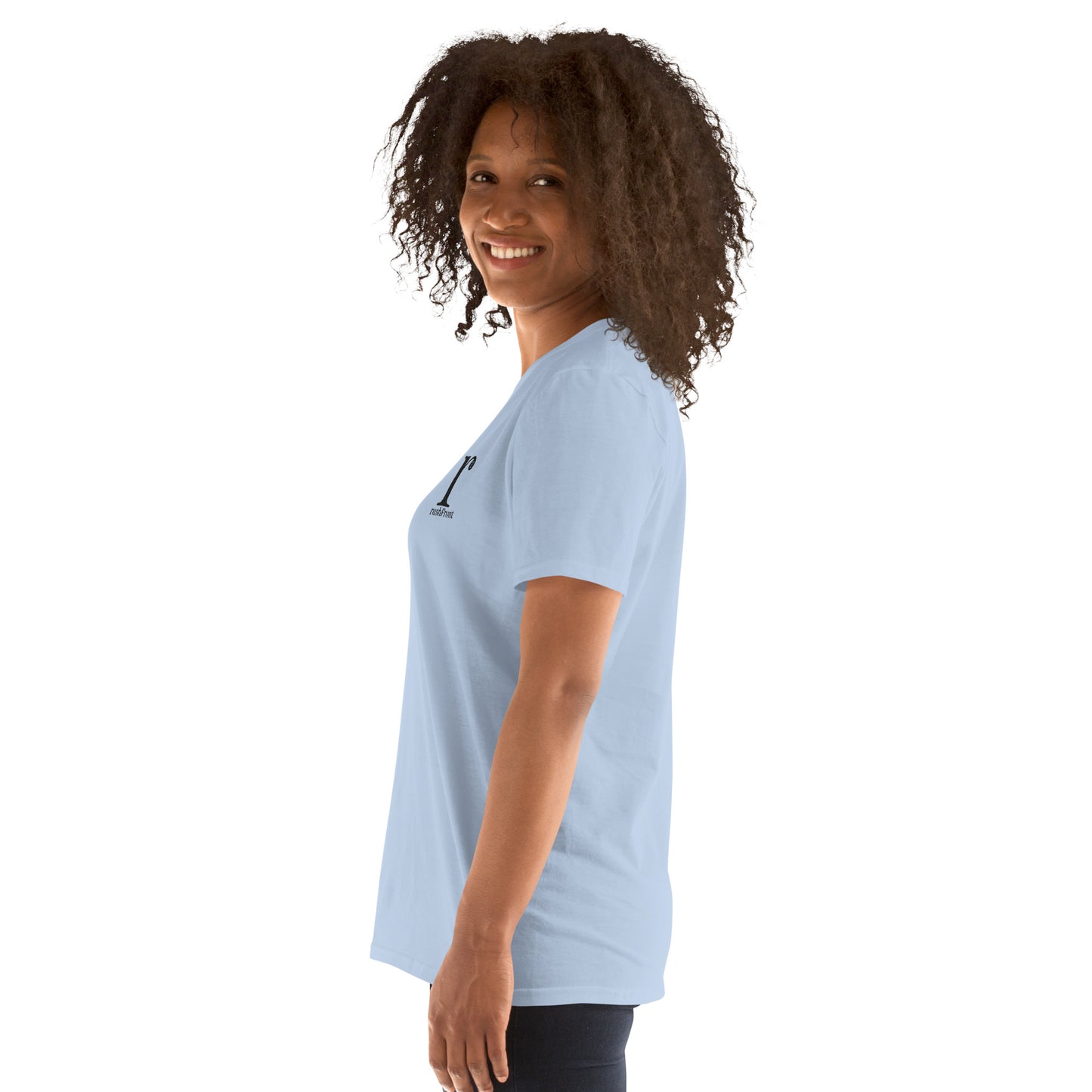 rushFront staple unisex t-shirt in green, red, blue, black, white with premium cotton fabric