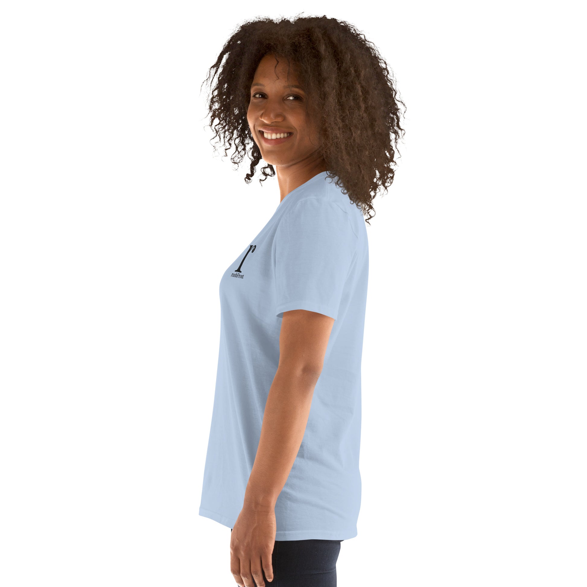 rushFront staple unisex t-shirt in green, red, blue, black, white with premium cotton fabric