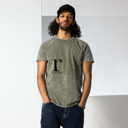 rushFront designer denim t-shirt unisex mens womens red blue black green