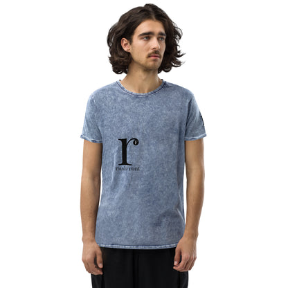 rushFront designer denim t-shirt unisex mens womens red blue black green
