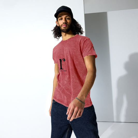 rushFront designer denim t-shirt unisex mens womens red blue black green