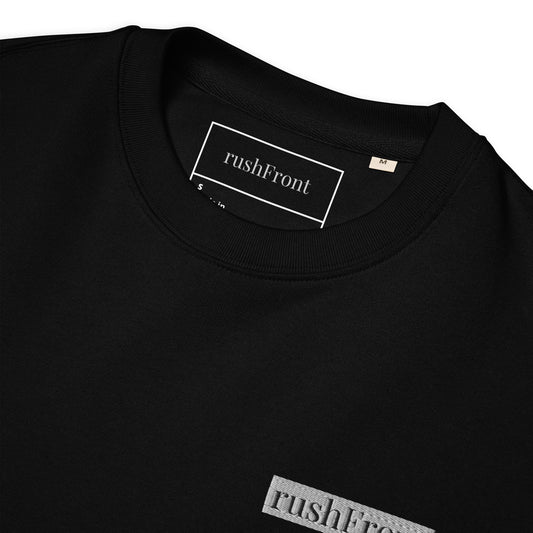 rushFront 100% organic cotton sweatshirt black navyblue Eco