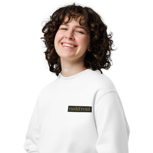 rushFront 100% organic cotton sweatshirt white Eco