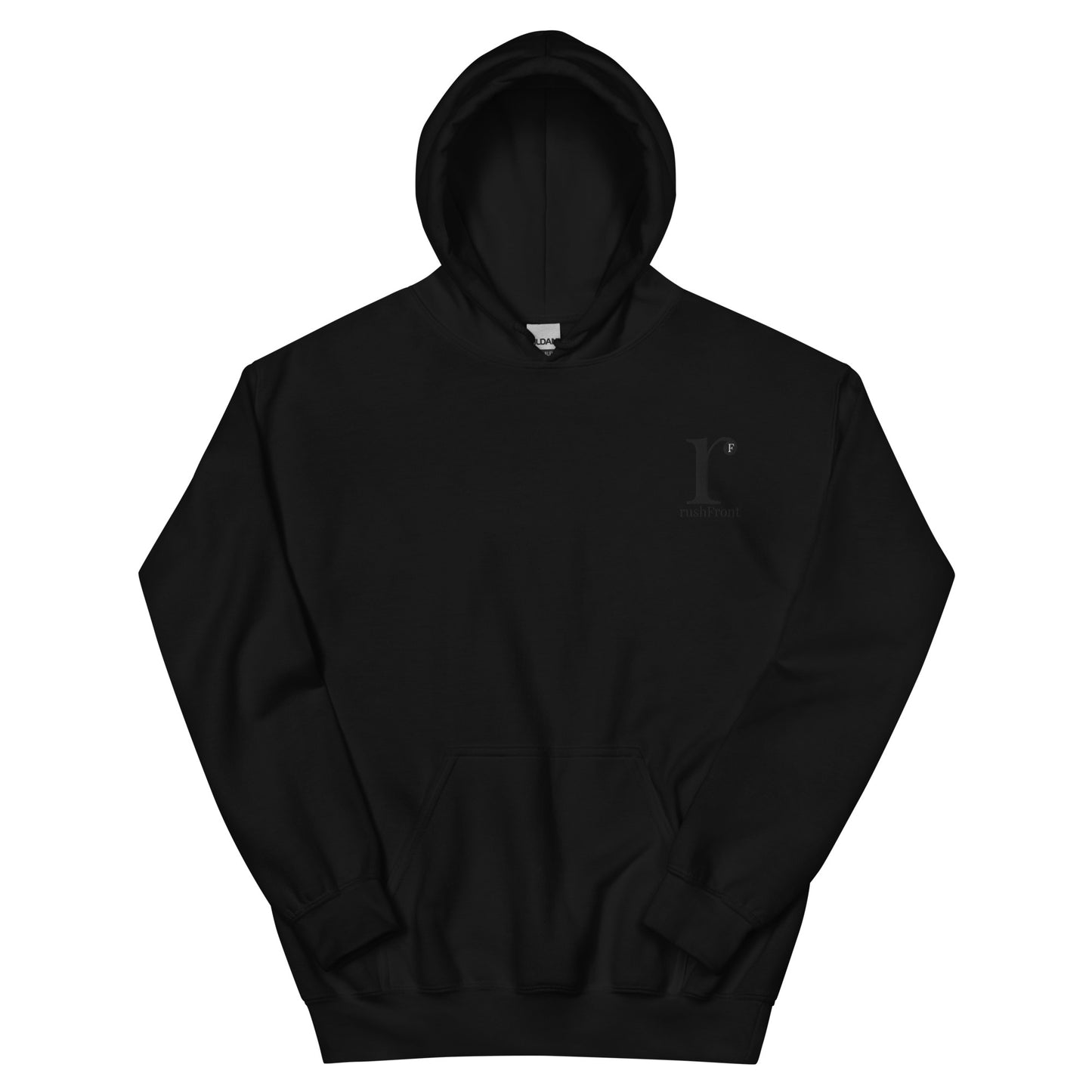 rushFront blackonblack hoodie style understated classichoodie