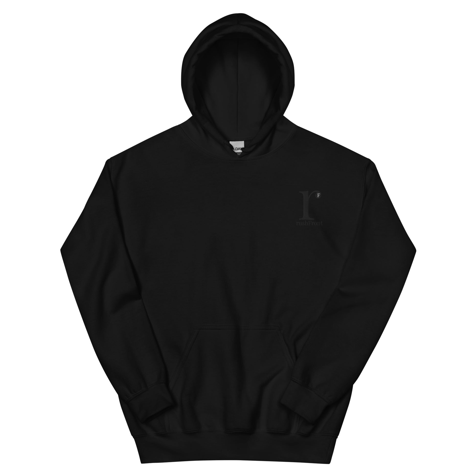 rushFront blackonblack hoodie style understated classichoodie