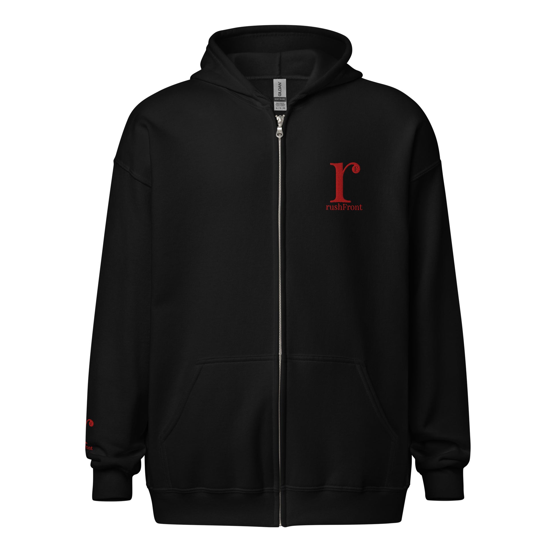 rushFront hoodie limited heavyweight redblack premium 