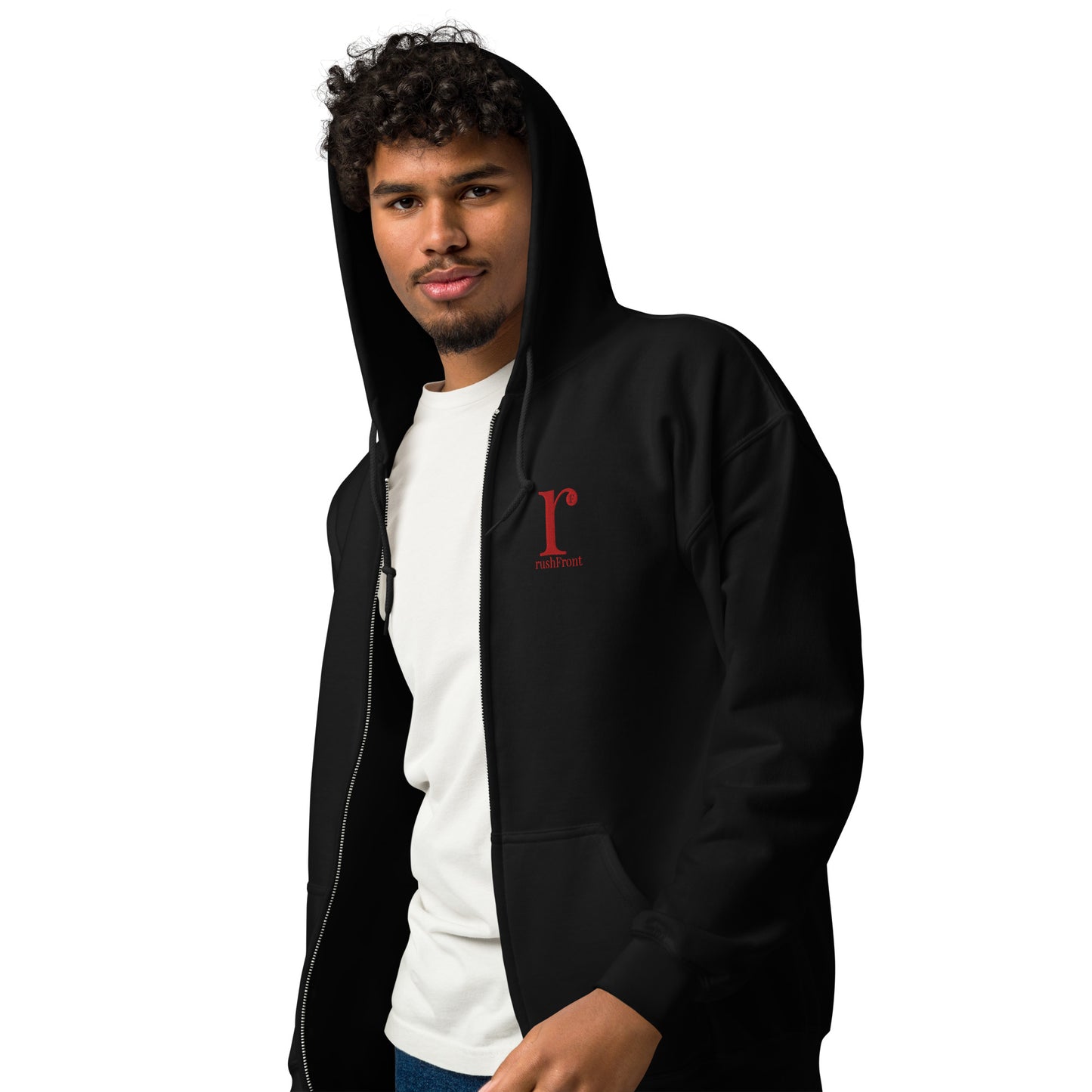 rushFront hoodie limited heavyweight redblack premium 
