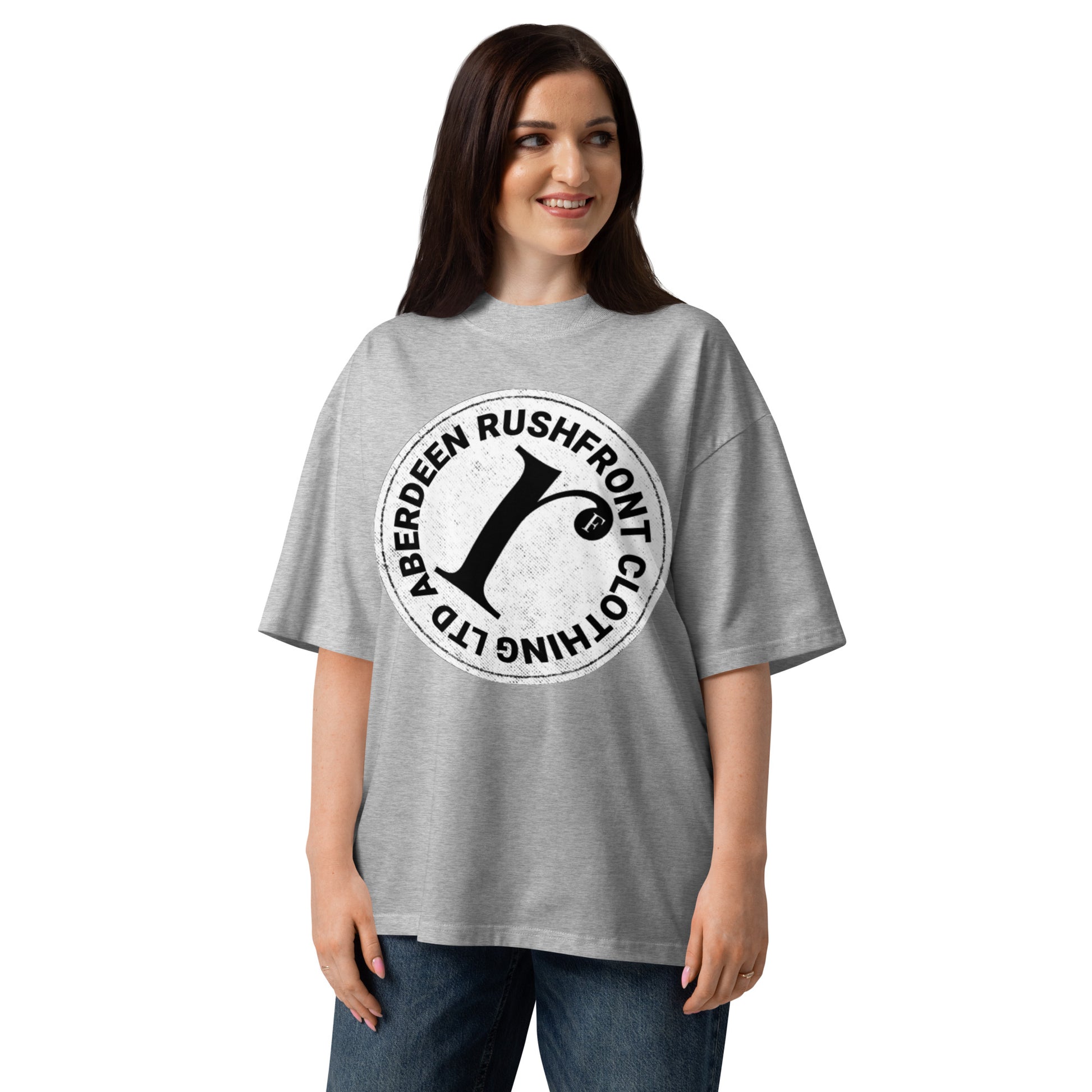 rushFront Aberdeen oversized grey style tee unisex