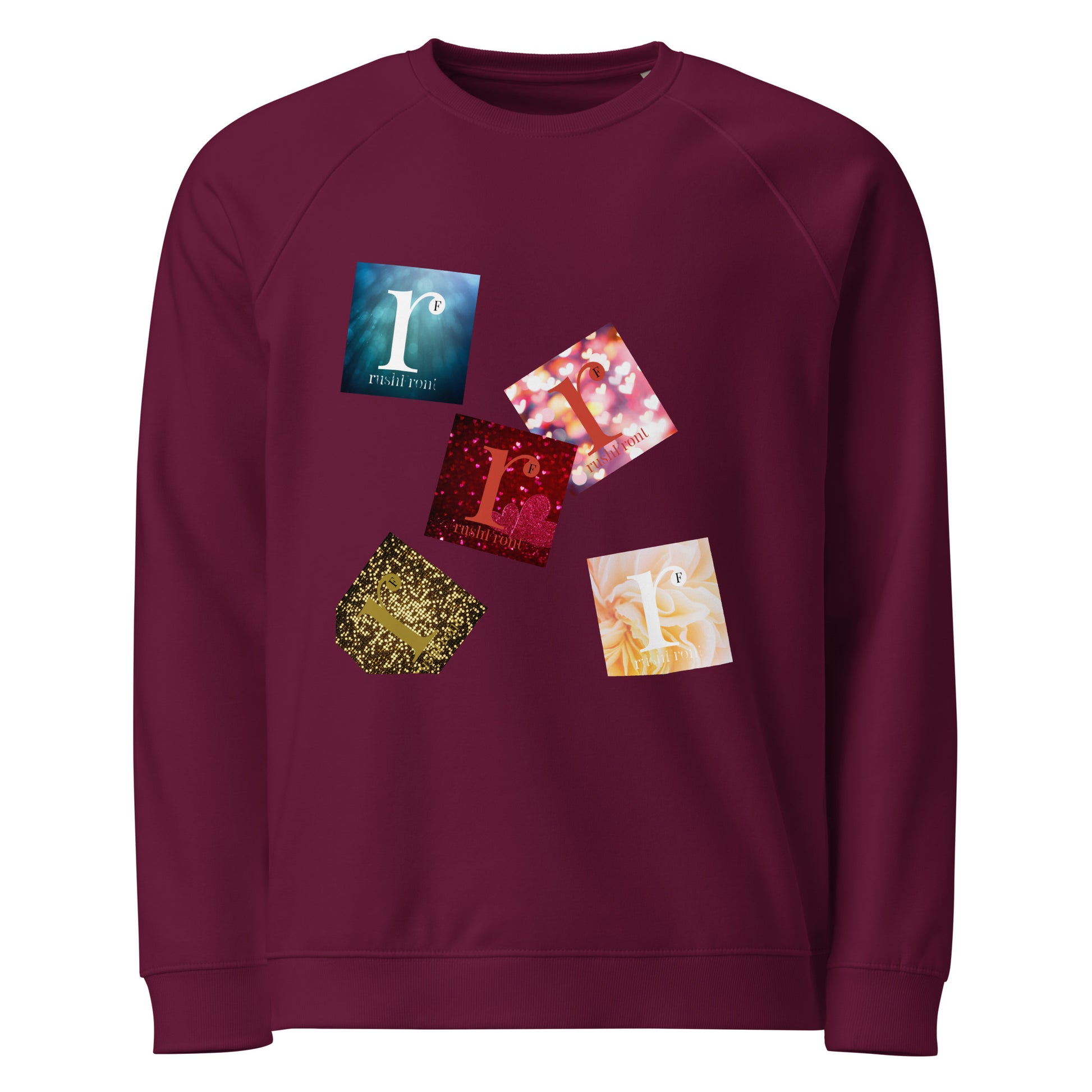 rushFront sweatshirt raglan limitededition grey white orange burgandy 