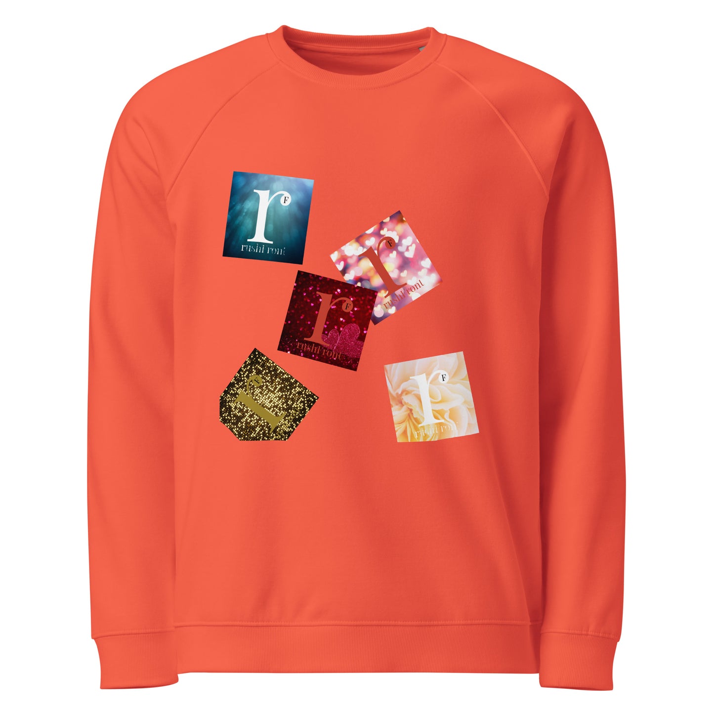 rushFront sweatshirt raglan limitededition grey white orange burgandy 