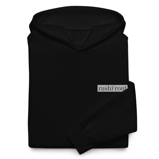 rushFront oversized graphic hoodie black  green 