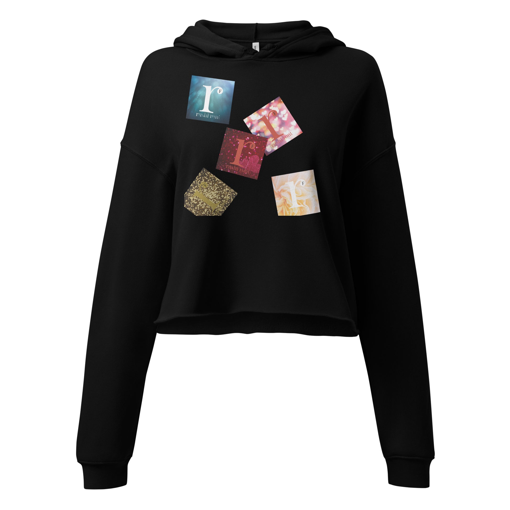 rushfront grey black hoodie croppedhoodie 