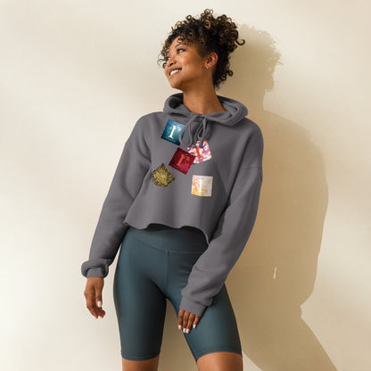 rushfront grey black hoodie croppedhoodie 