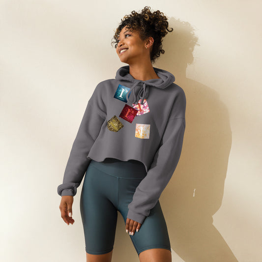 rushfront grey black hoodie croppedhoodie 