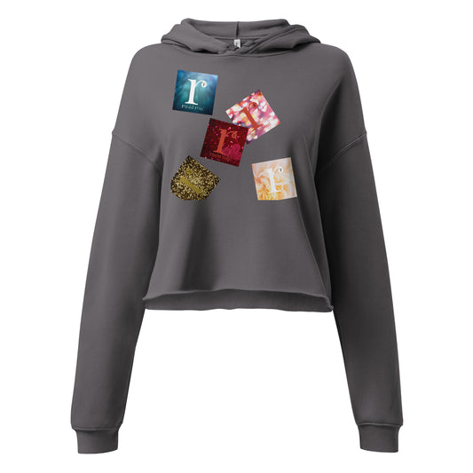 rushfront grey black hoodie croppedhoodie 