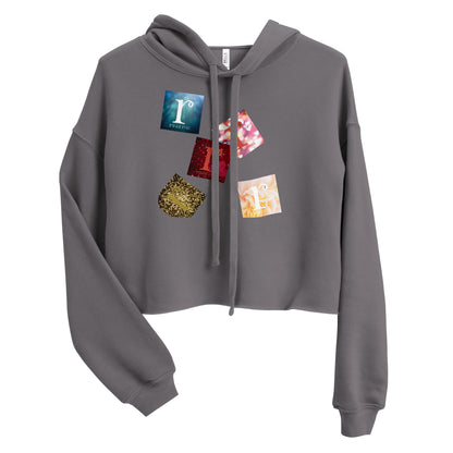 rushfront grey black hoodie croppedhoodie 